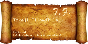 Tokaji Filoméla névjegykártya